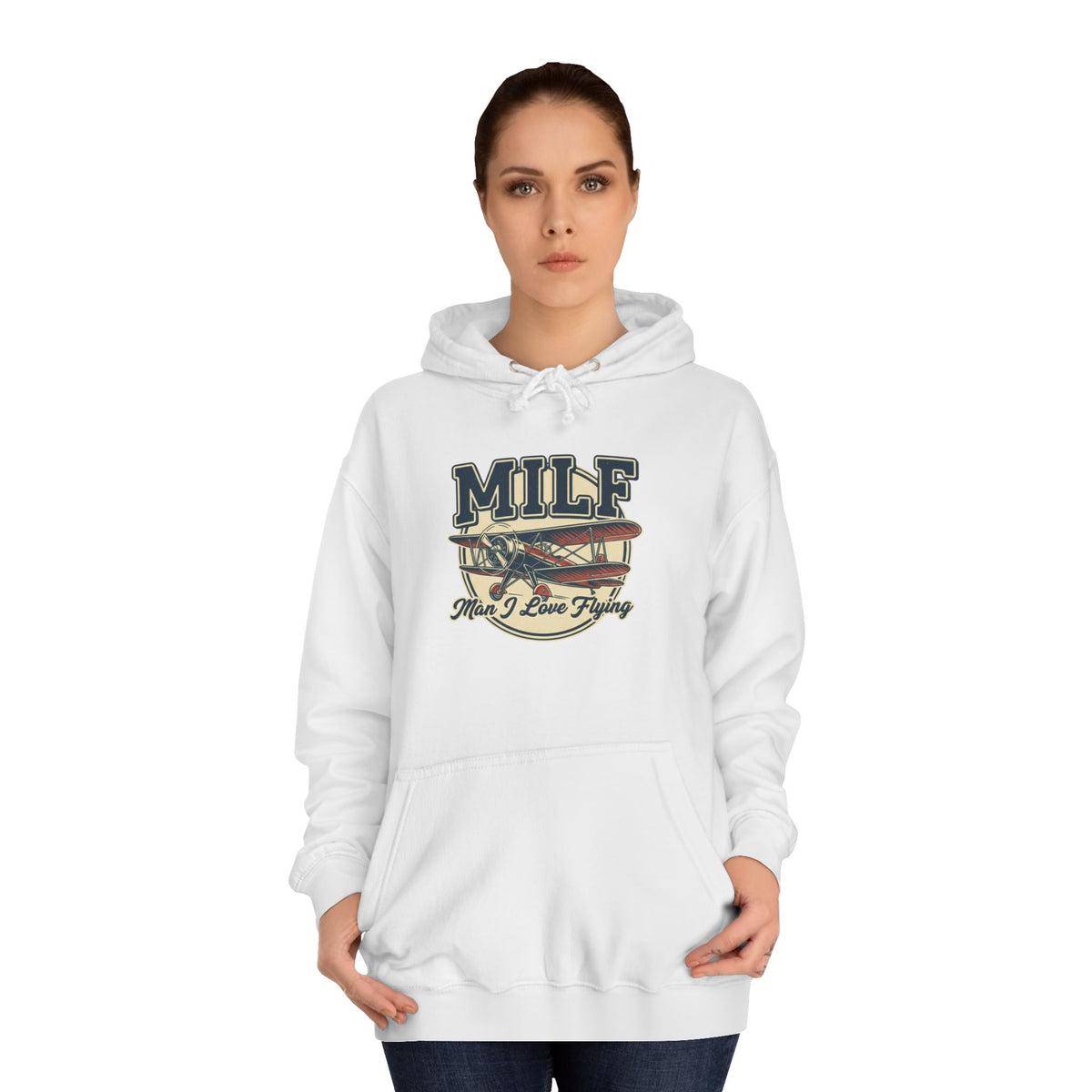 MILF Retro Flag Hoodie – Vintage Americana College Style