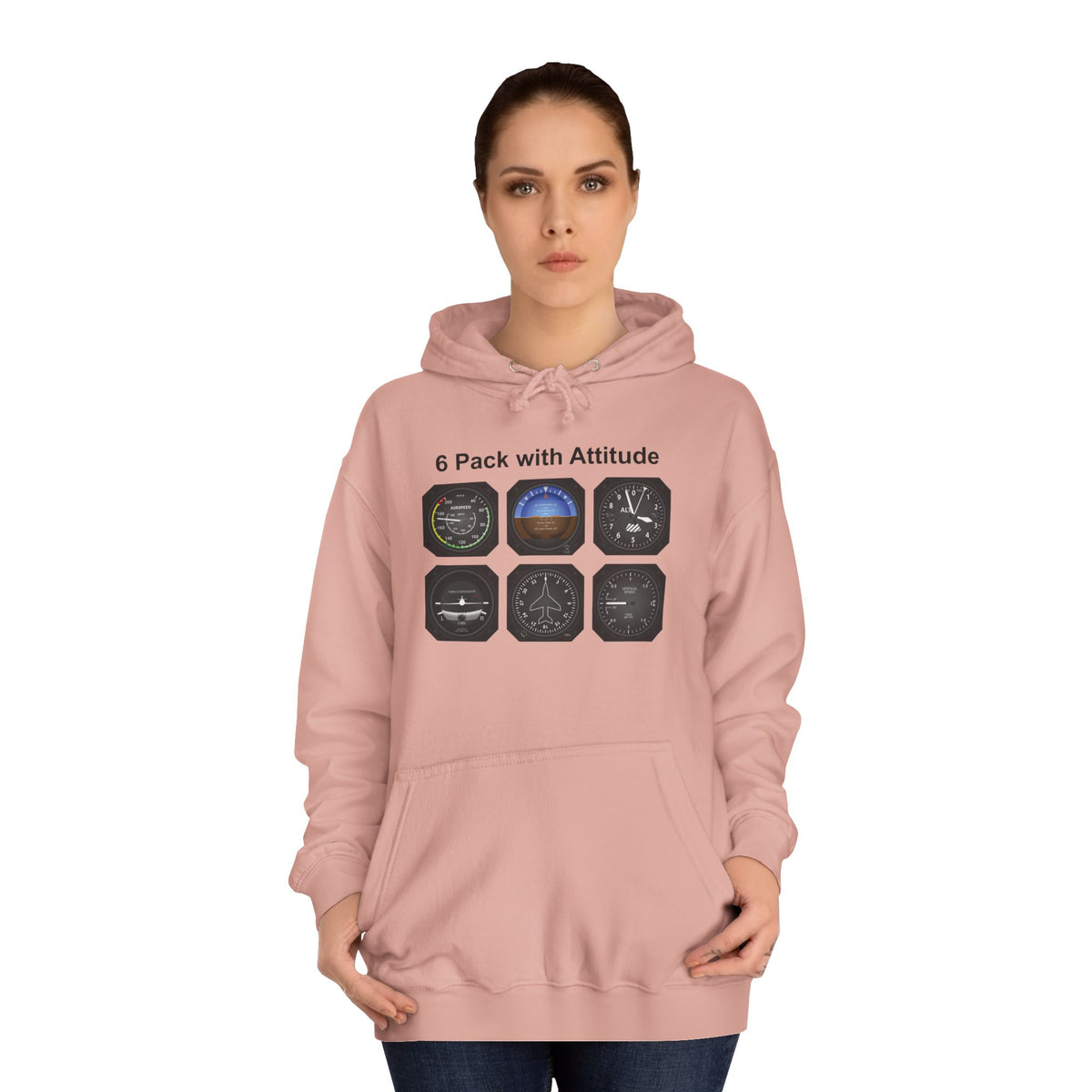 Hoodie — “6 Pack of Attitudes” College Pullover