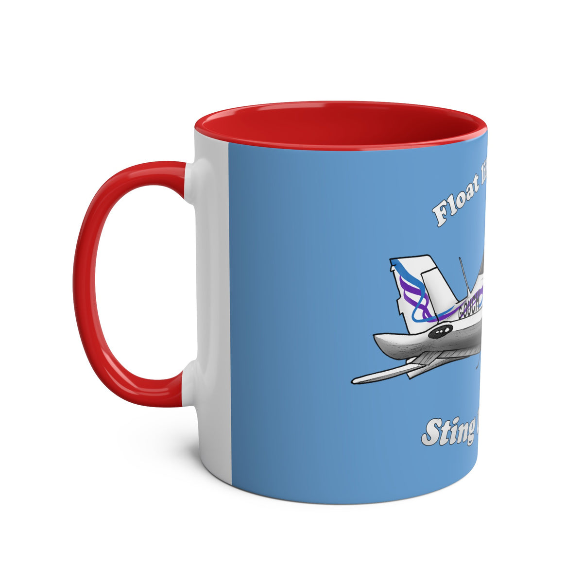 Sting Aircraft Two-Tone Coffee Mugs, 11oz - Funky Aviation