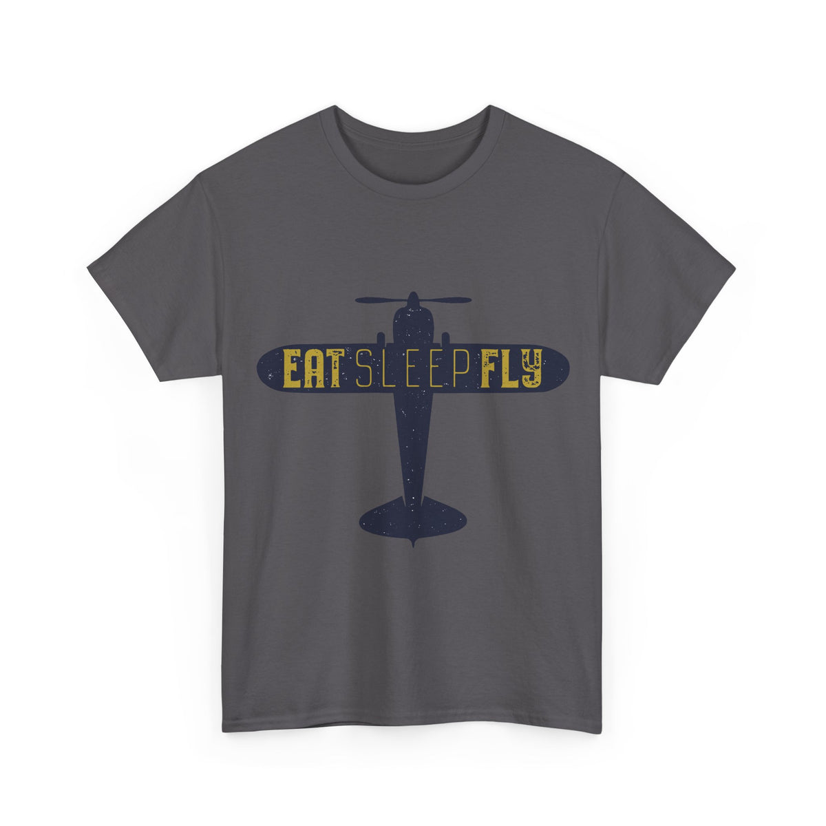 Eat Sleep Fly T-Shirt — Vintage Airplane Pilot Tee