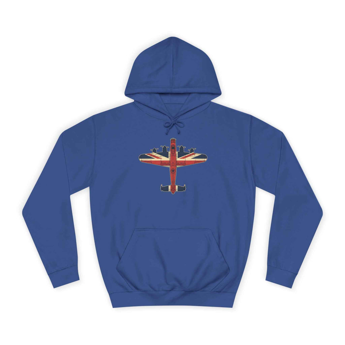 Vintage UK Flag Bomber Plane Hoodie