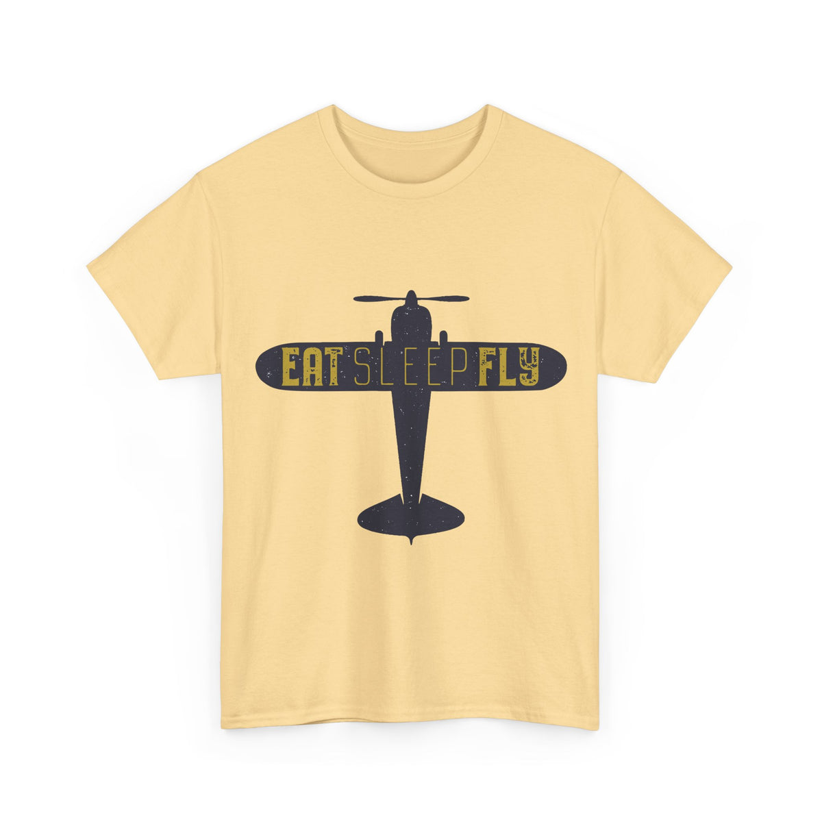 Eat Sleep Fly T-Shirt — Vintage Airplane Pilot Tee