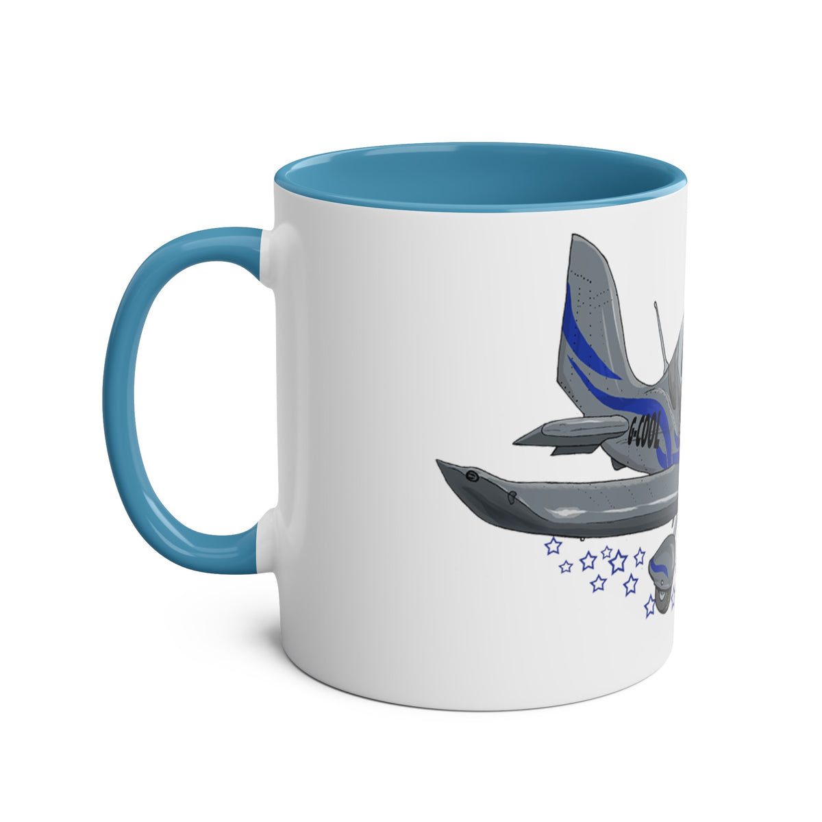 Eurostar EV97 Captain Cool Two-Tone Coffee Mugs, 11oz - Funky Aviation