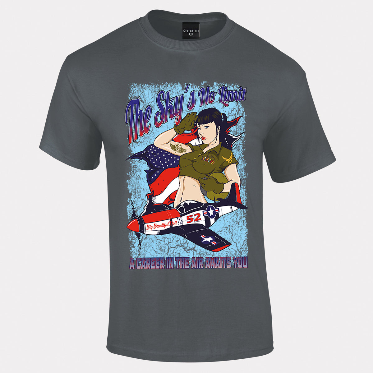 P51 Mustang US Warbird T-Shirt - Funky Aviation