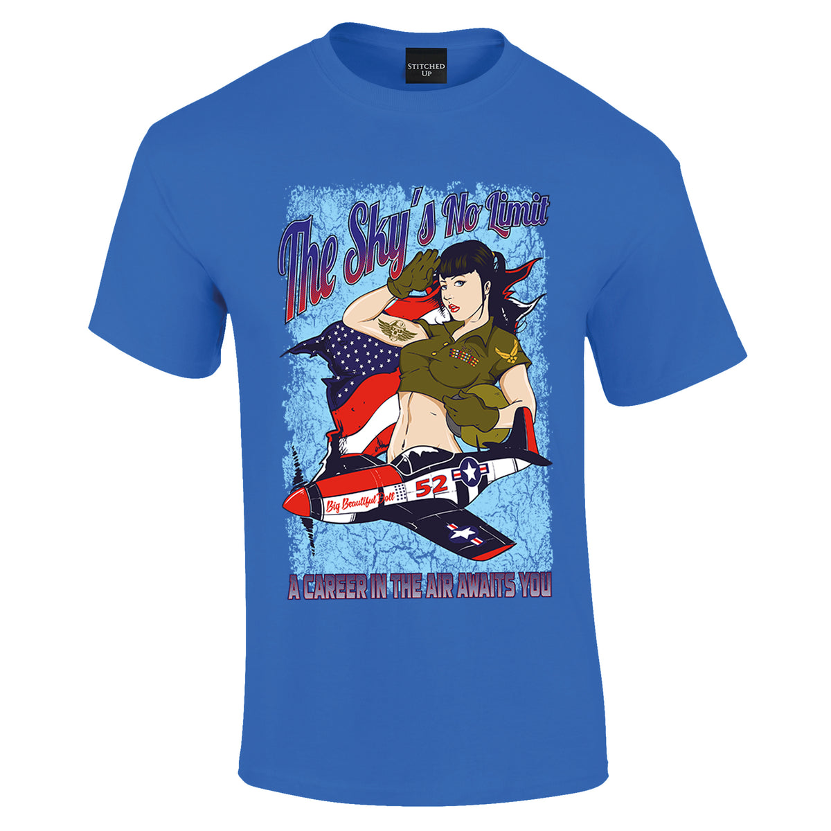 P51 Mustang US Warbird T-Shirt - Funky Aviation