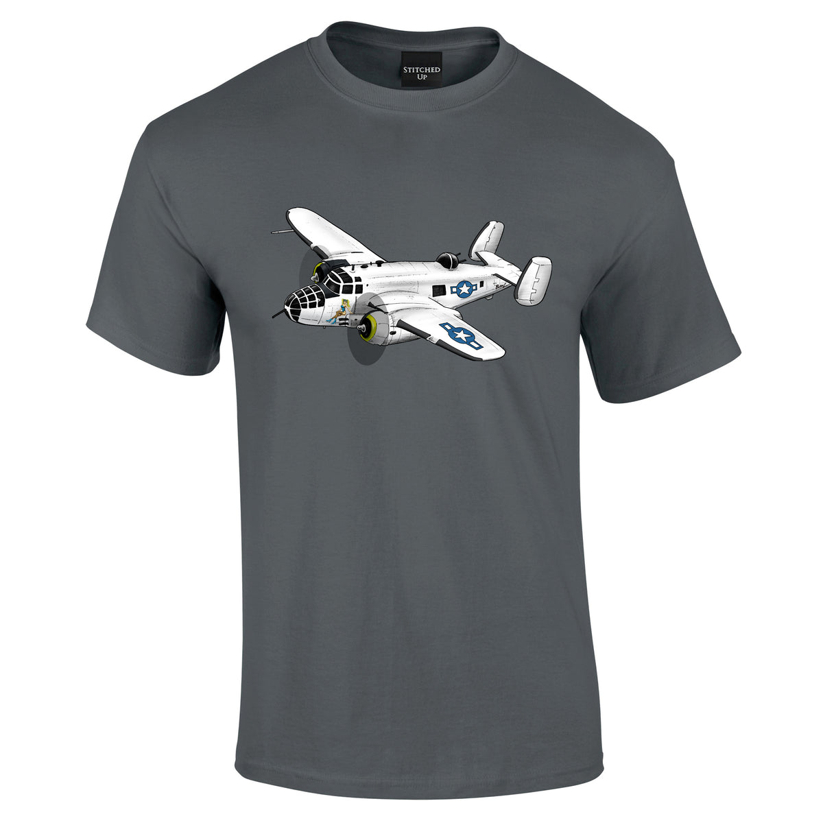 B25 Mitchell Bomber hand drawn T-Shirt - Funky Aviation