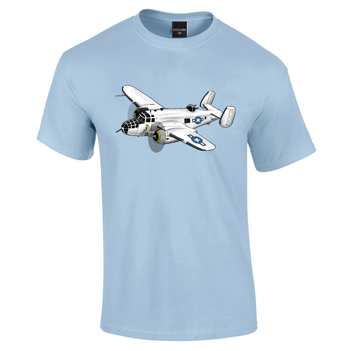 B25 Mitchell Bomber hand drawn T-Shirt - Funky Aviation