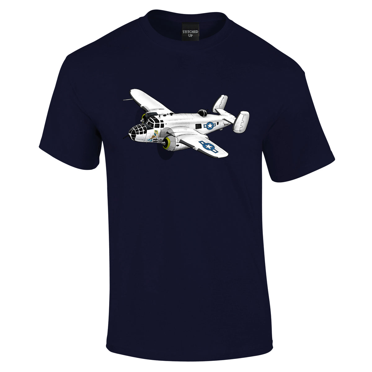 B25 Mitchell Bomber hand drawn T-Shirt - Funky Aviation