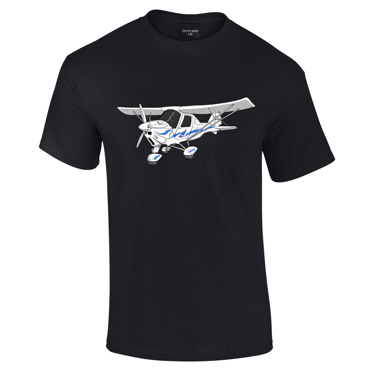 Ikarus C42 Microlight T-Shirt Blue Decals - Funky Aviation