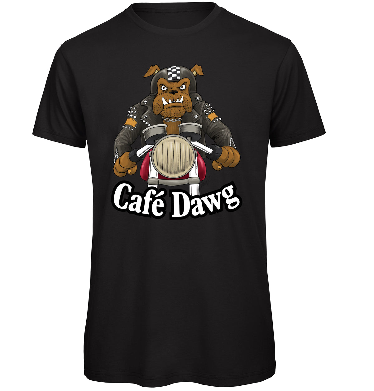 Cafe Dawg Biker T-Shirt - Scattee