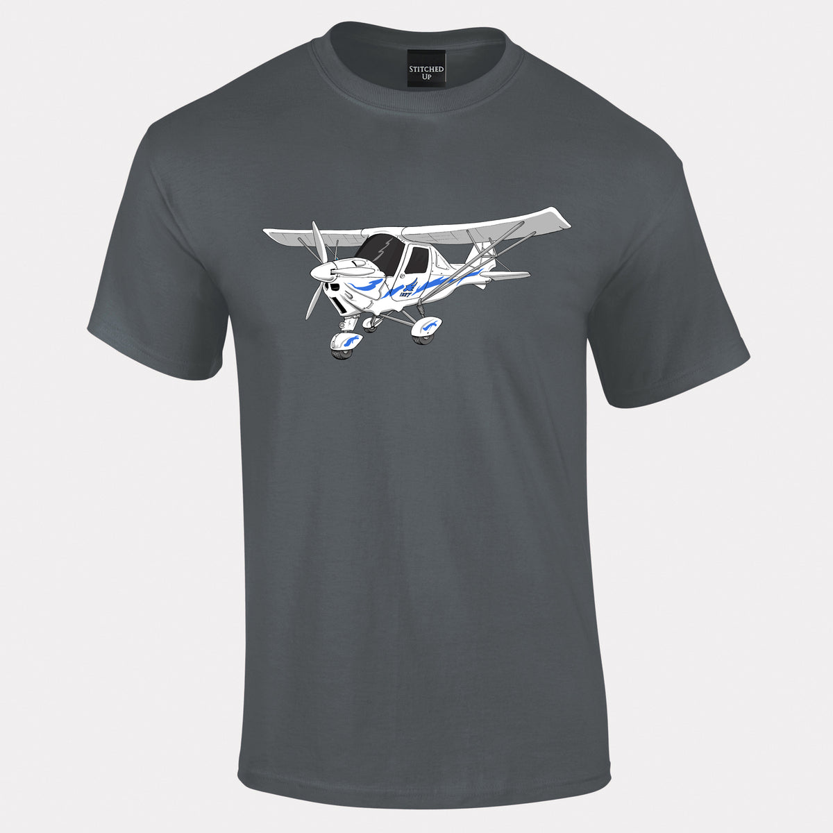 Ikarus C42 Microlight T-Shirt Blue Decals - Funky Aviation