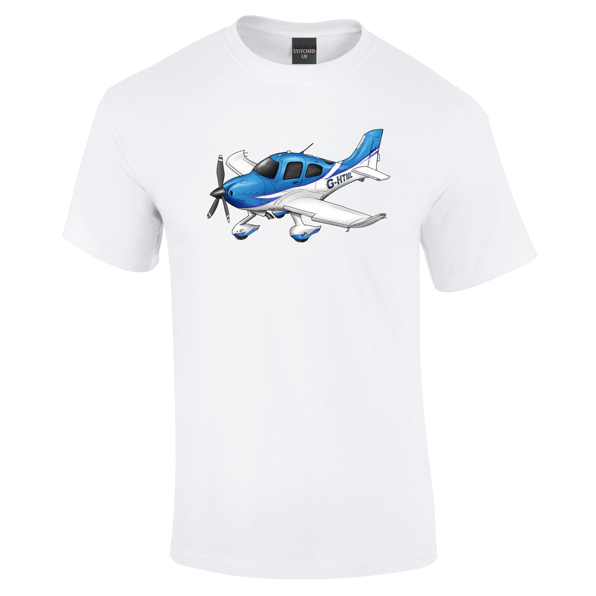 Cirrus SR22 Pilot T-Shirt Featuring Cartoon Pilot Design - Funky Aviation