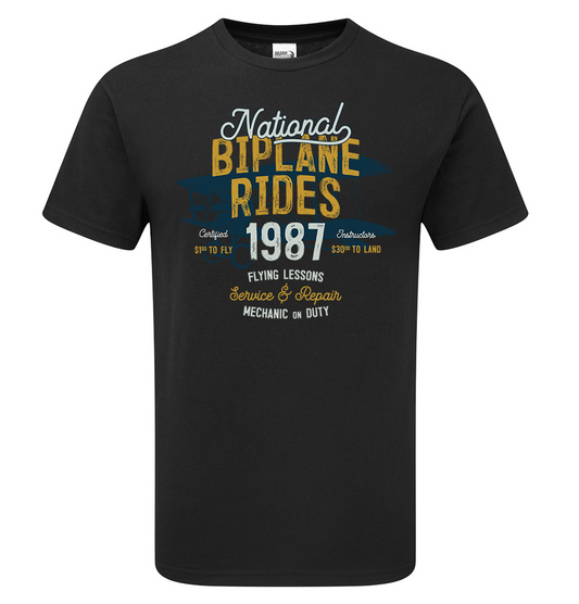 Retro Vintage Bi-Plane T-Shirt