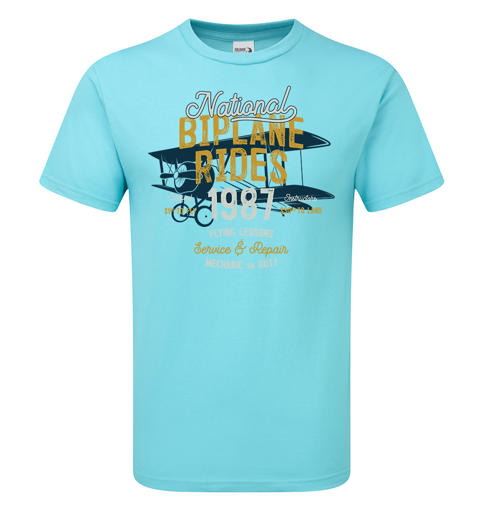Retro Vintage Bi-Plane T-Shirt