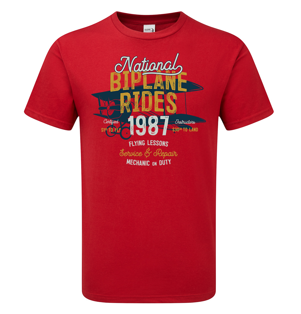 Retro Vintage Bi-Plane T-Shirt