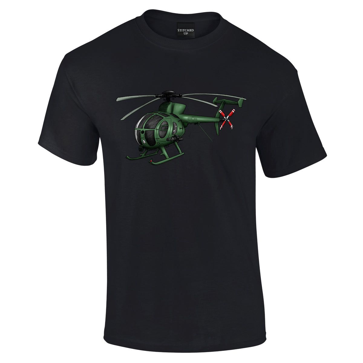 Hughes Helicopter T-Shirt hand drawn - Funky Aviation