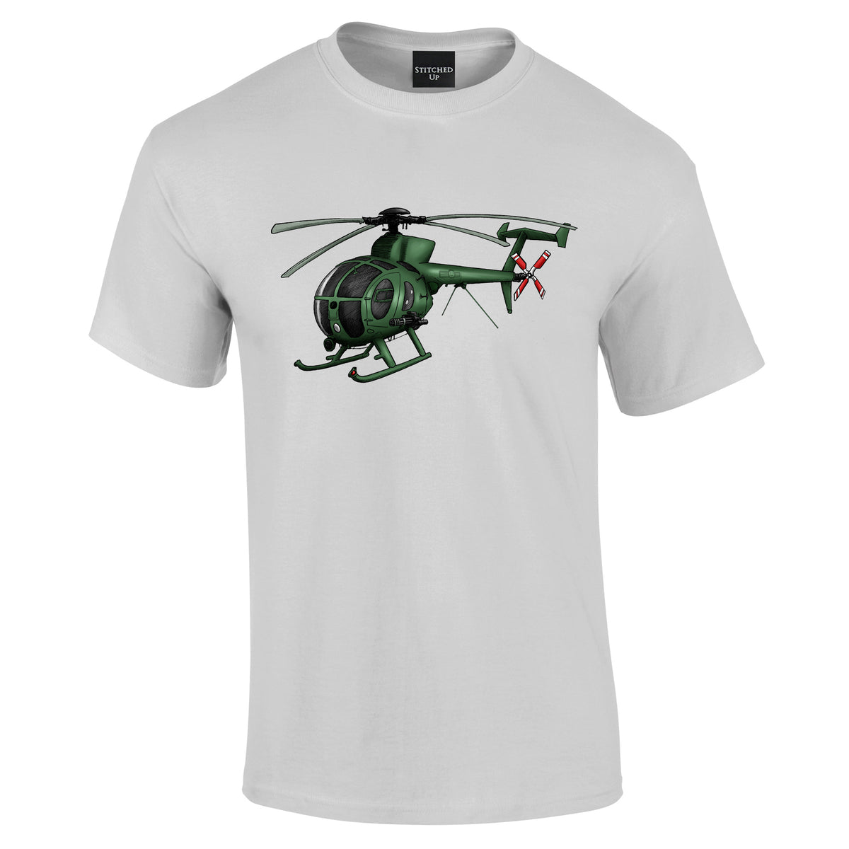 Hughes Helicopter T-Shirt hand drawn - Funky Aviation
