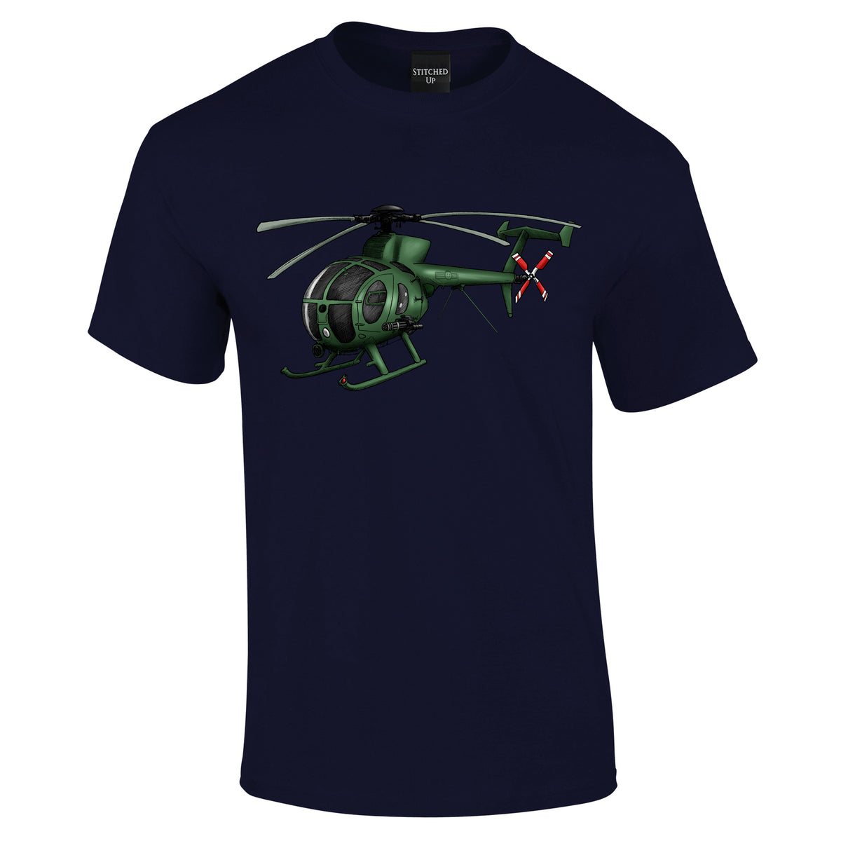Hughes Helicopter T-Shirt hand drawn - Funky Aviation