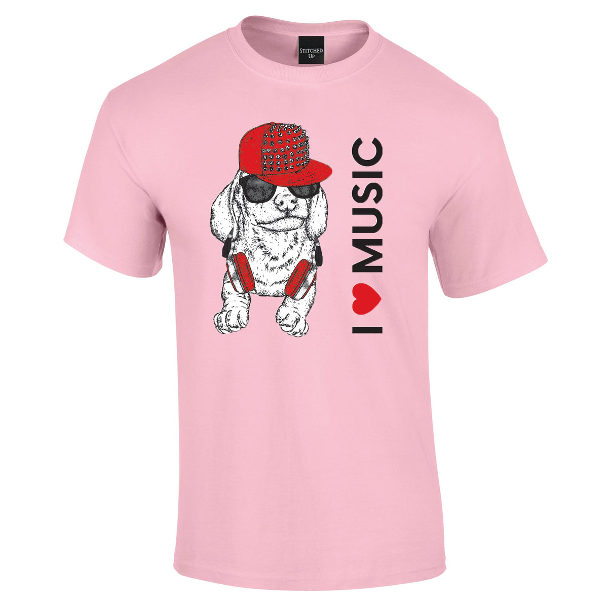 The I Love Music Puppy T Ladies or Gents Cut - Funky Aviation