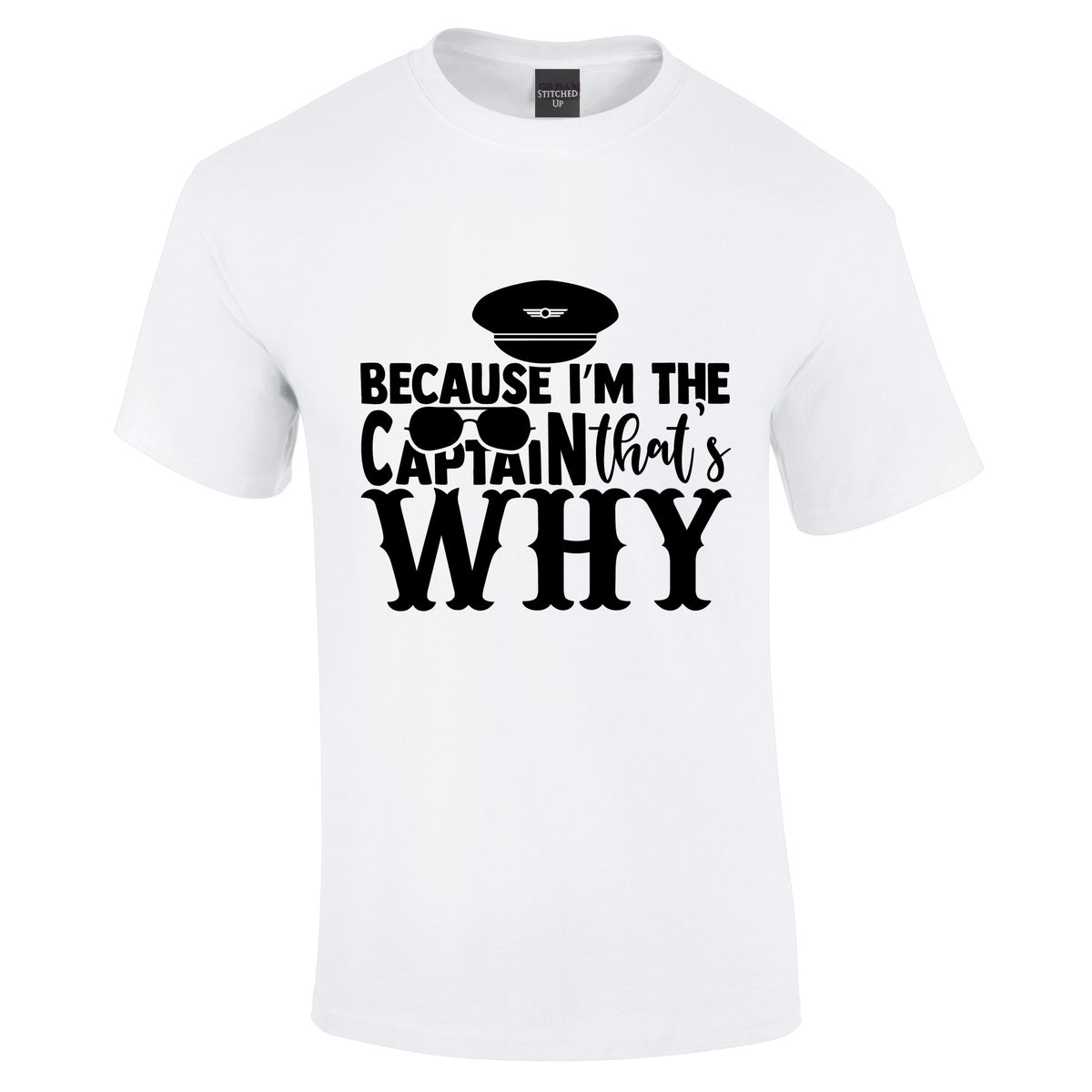Because I'm the Captain T-Shirt - Funky Aviation