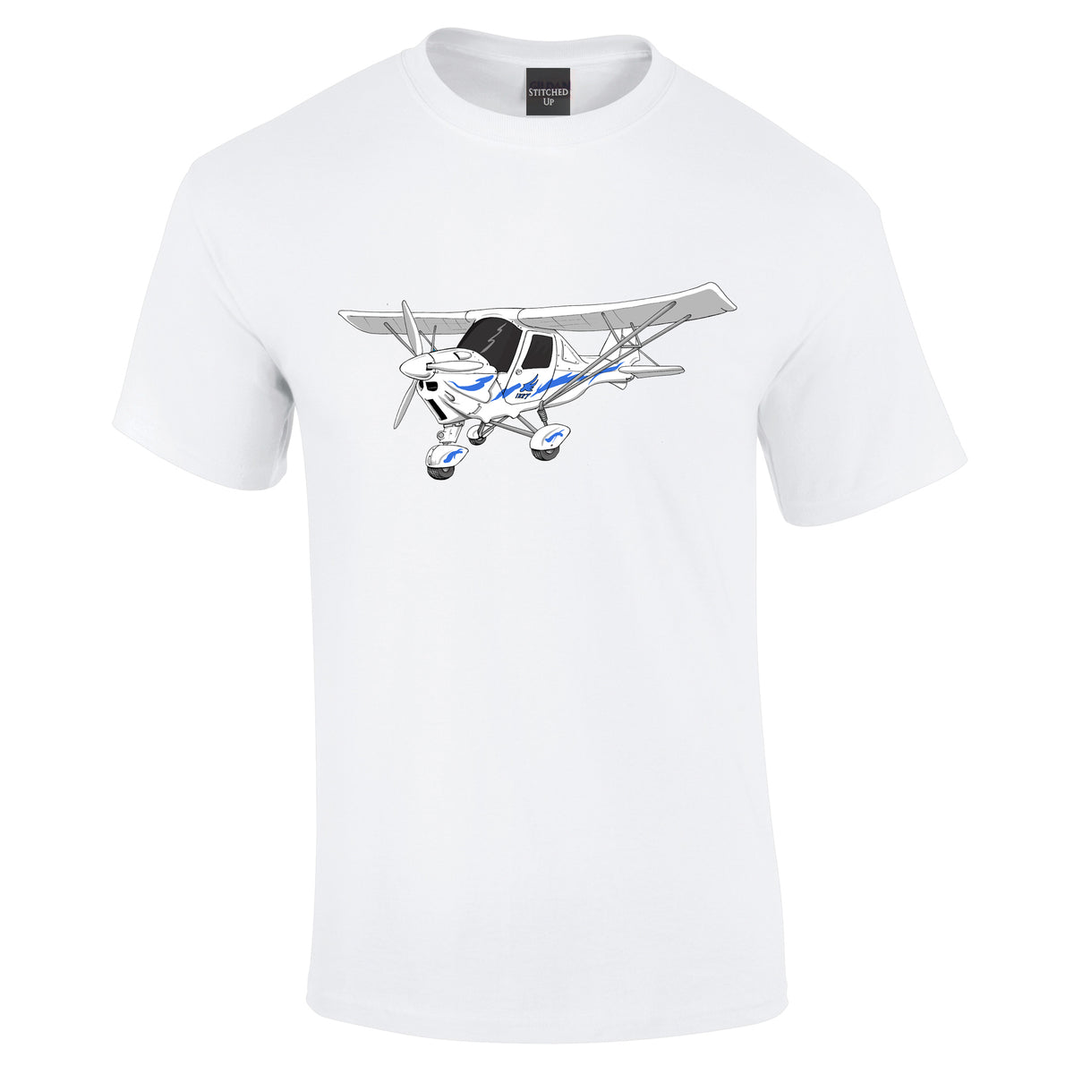 Ikarus C42 Microlight T-Shirt Blue Decals - Funky Aviation