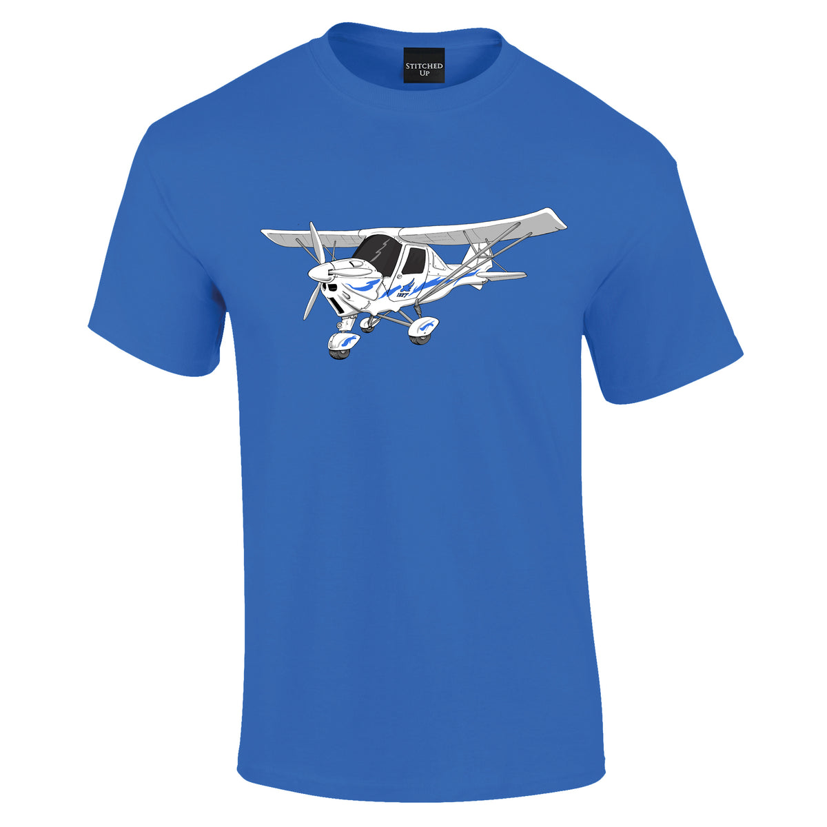 Ikarus C42 Microlight T-Shirt Blue Decals - Funky Aviation