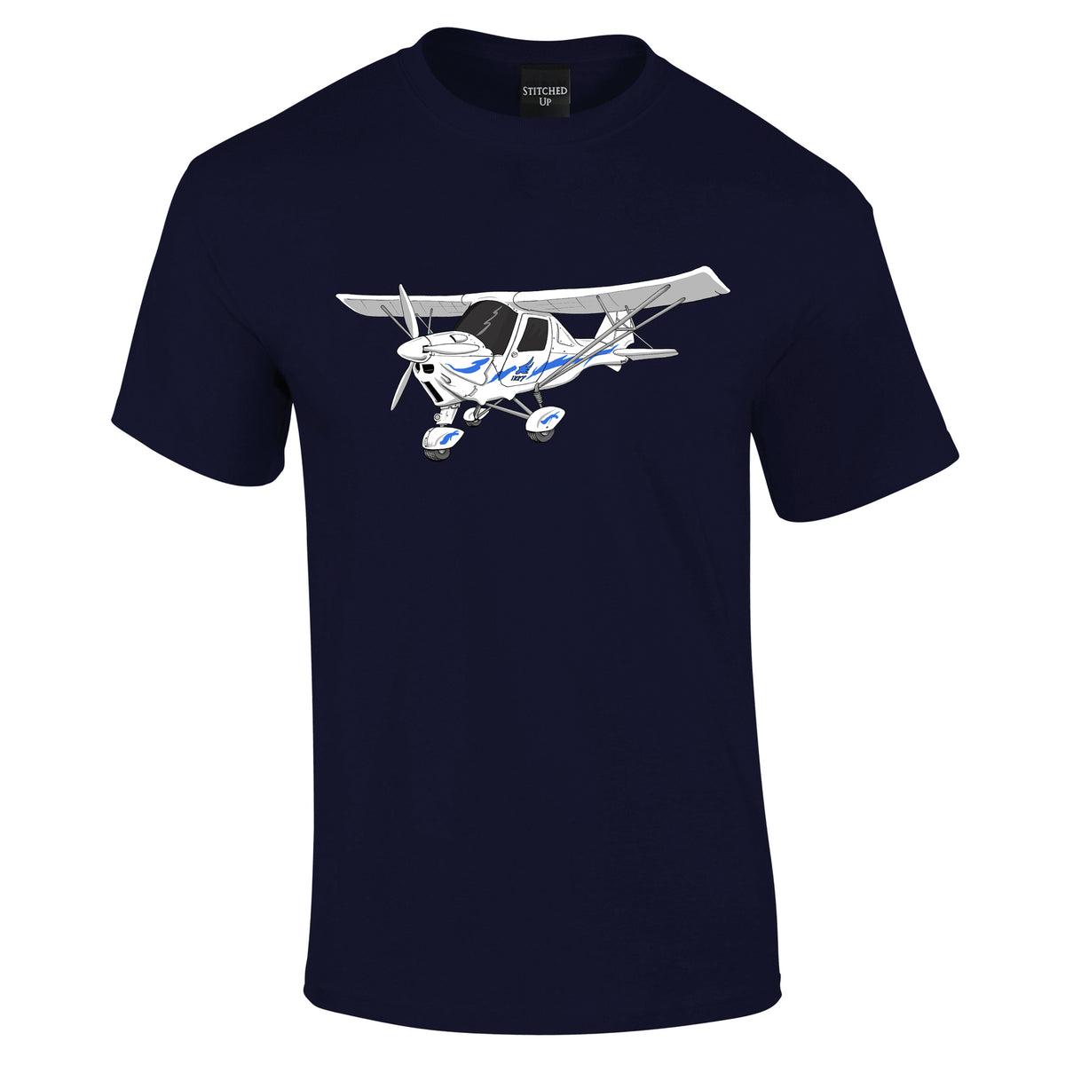 Ikarus C42 Microlight T-Shirt Blue Decals - Funky Aviation