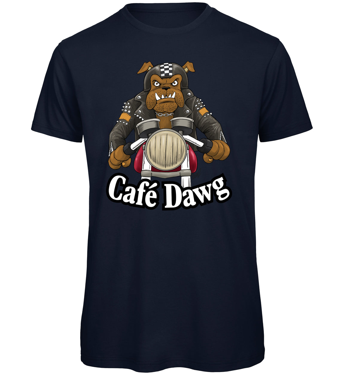 Cafe Dawg Biker T-Shirt - Scattee