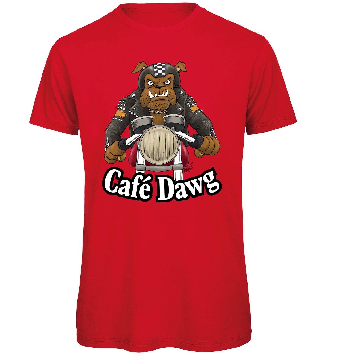Cafe Dawg Biker T-Shirt - Scattee