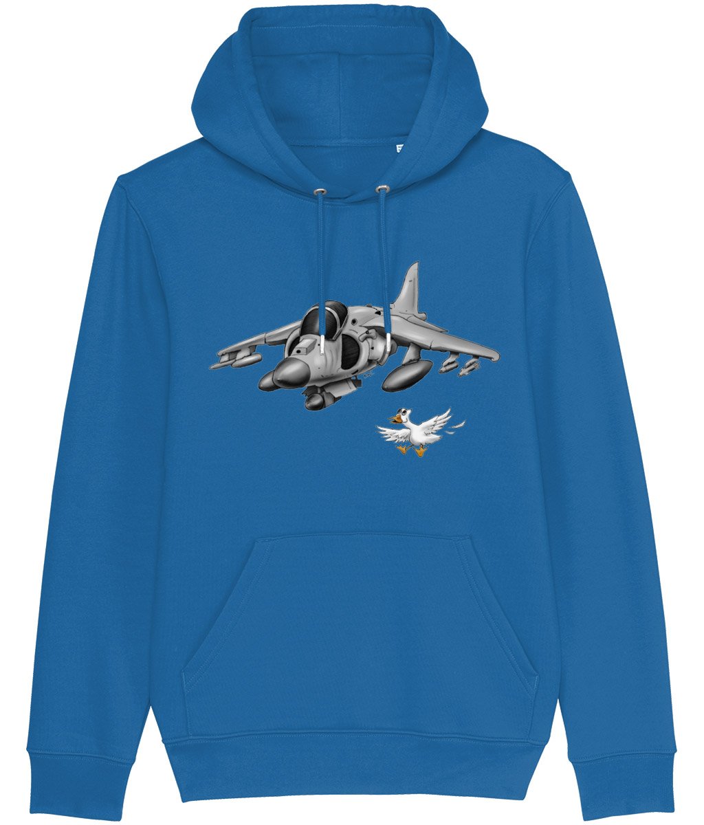 Harrier Jump Jet Cartoon Hoodie - Funky Aviation
