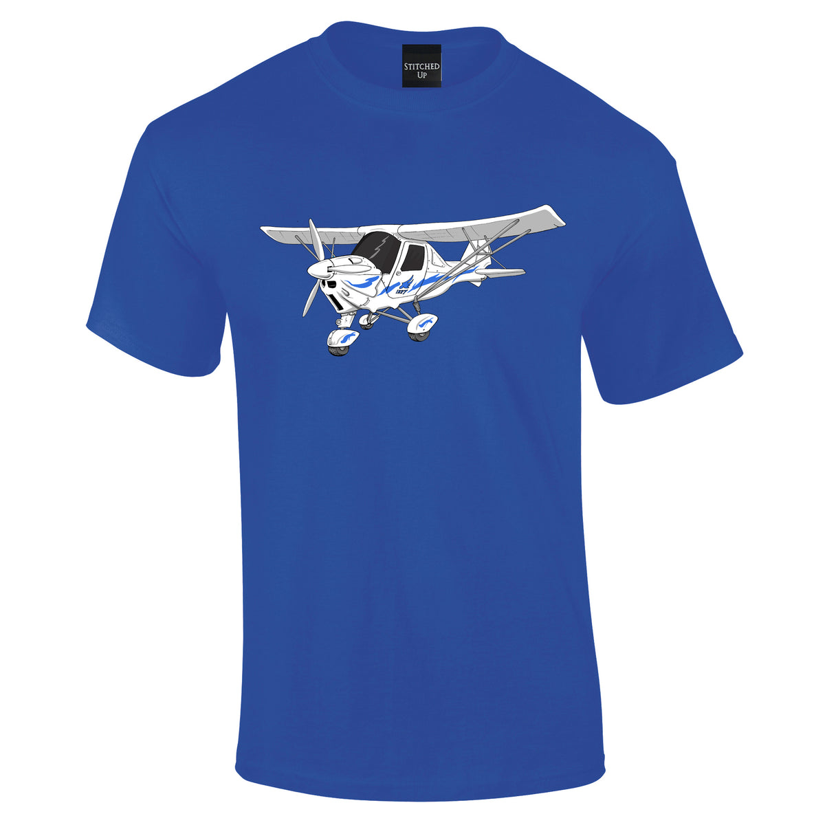 Ikarus C42 Microlight T-Shirt Blue Decals - Funky Aviation