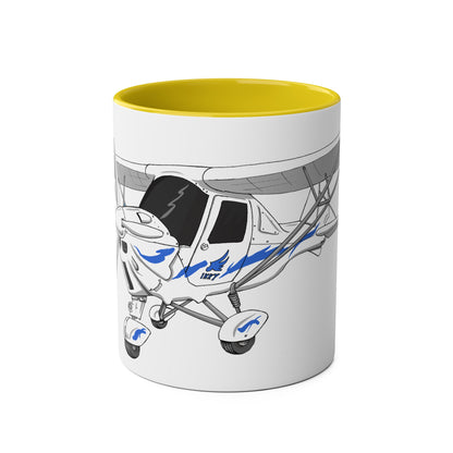 Ikarus C42 Two-Tone Coffee Mugs, 11oz - Funky Aviation