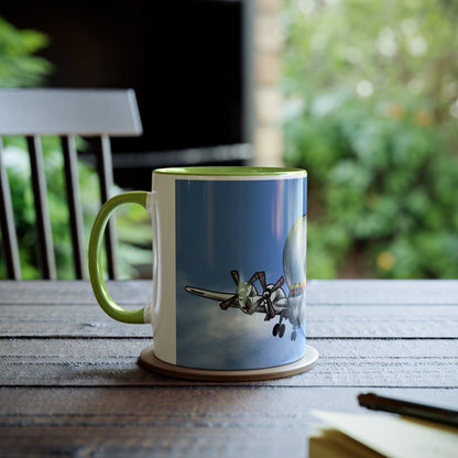 Guppy Aircraft Retro Two-Tone Coffee Mugs, 11oz - Funky Aviation