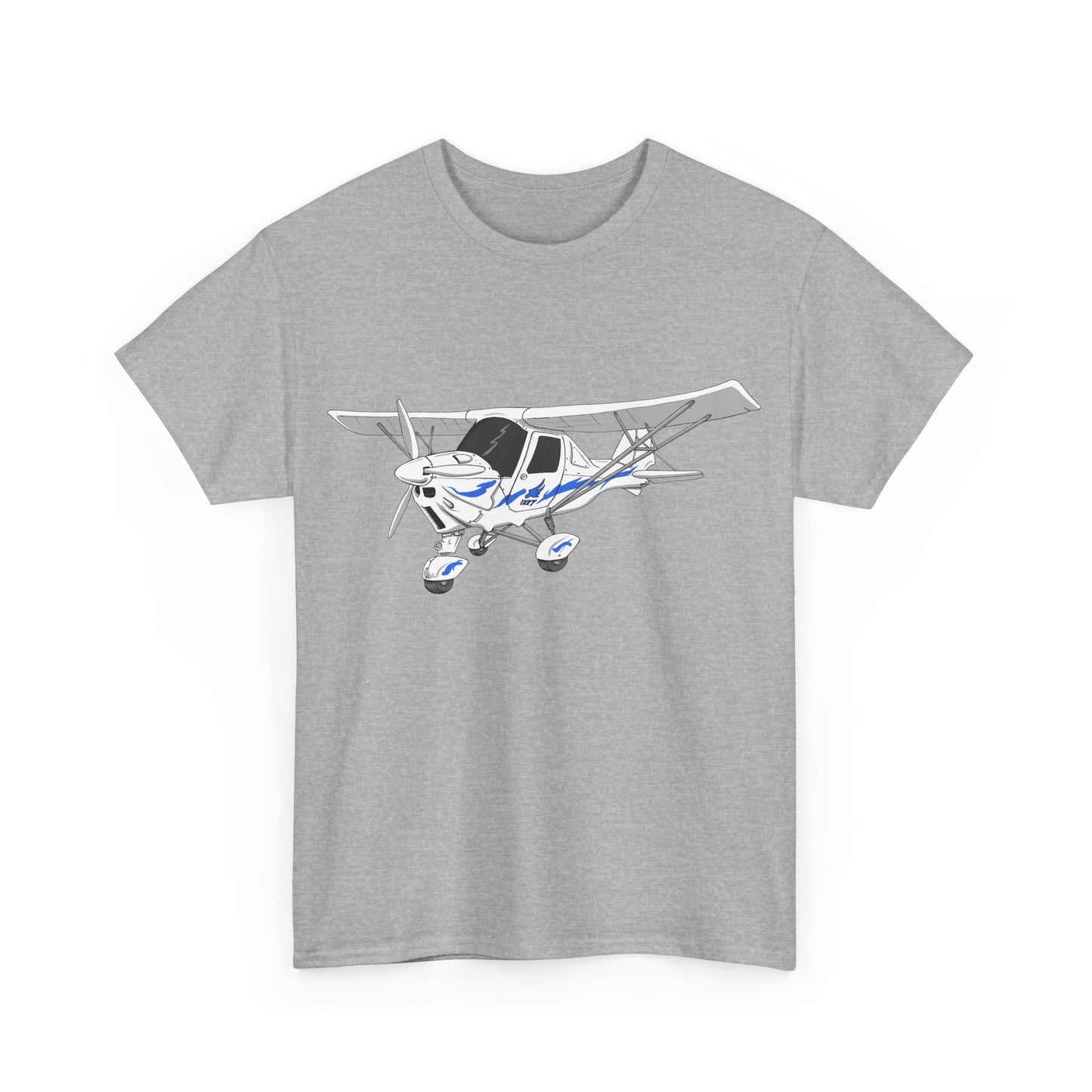 Microlight C42 (Blue) Heavy Cotton Tee - Perfect Gift for Pilots, Aviation Enthusiasts, Travel Lovers, Airplane Birthday, Casual Wear
