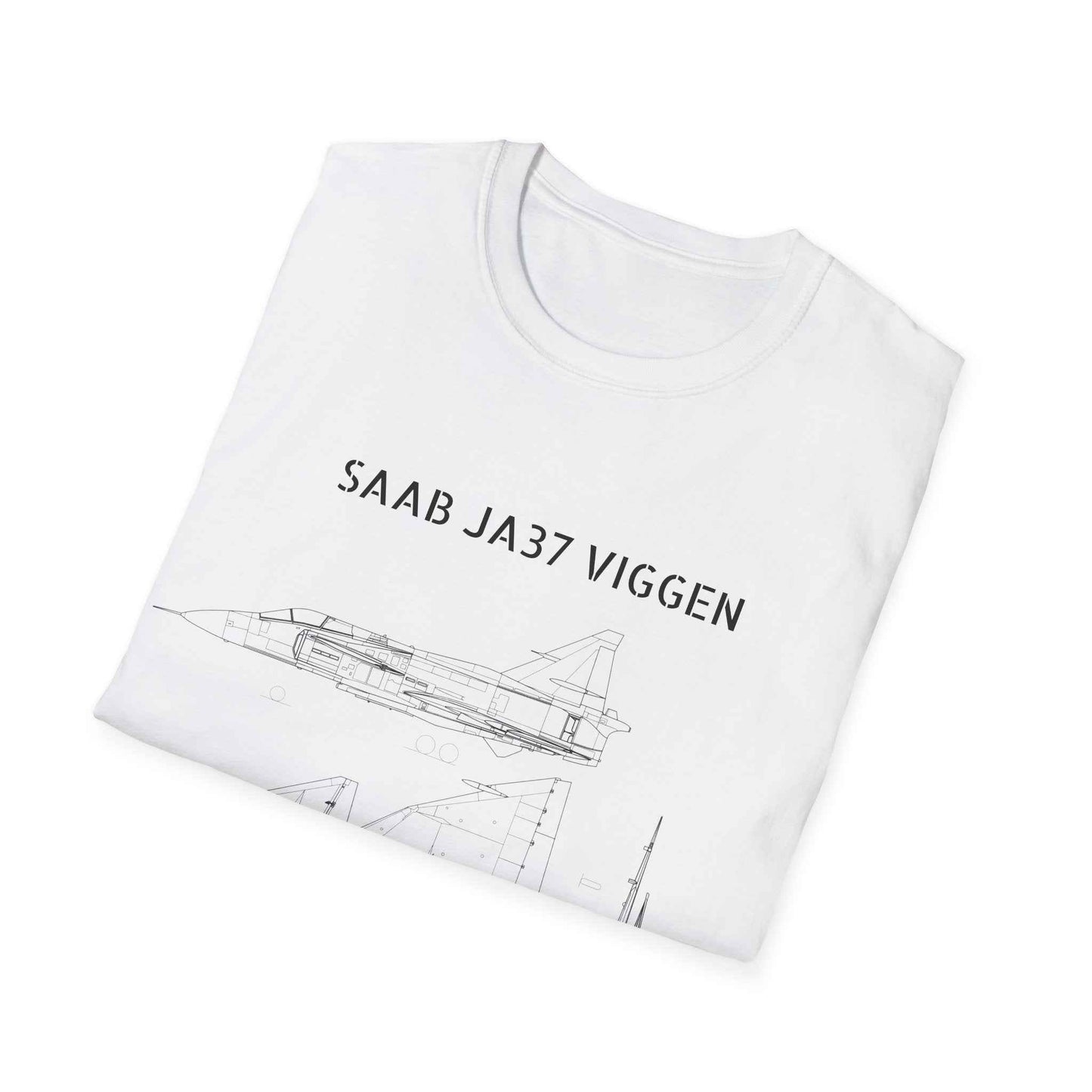 SAAB JA37 Viggen Blueprint T-Shirt
