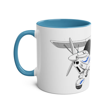 Ikarus C42 Two-Tone Coffee Mugs, 11oz - Funky Aviation