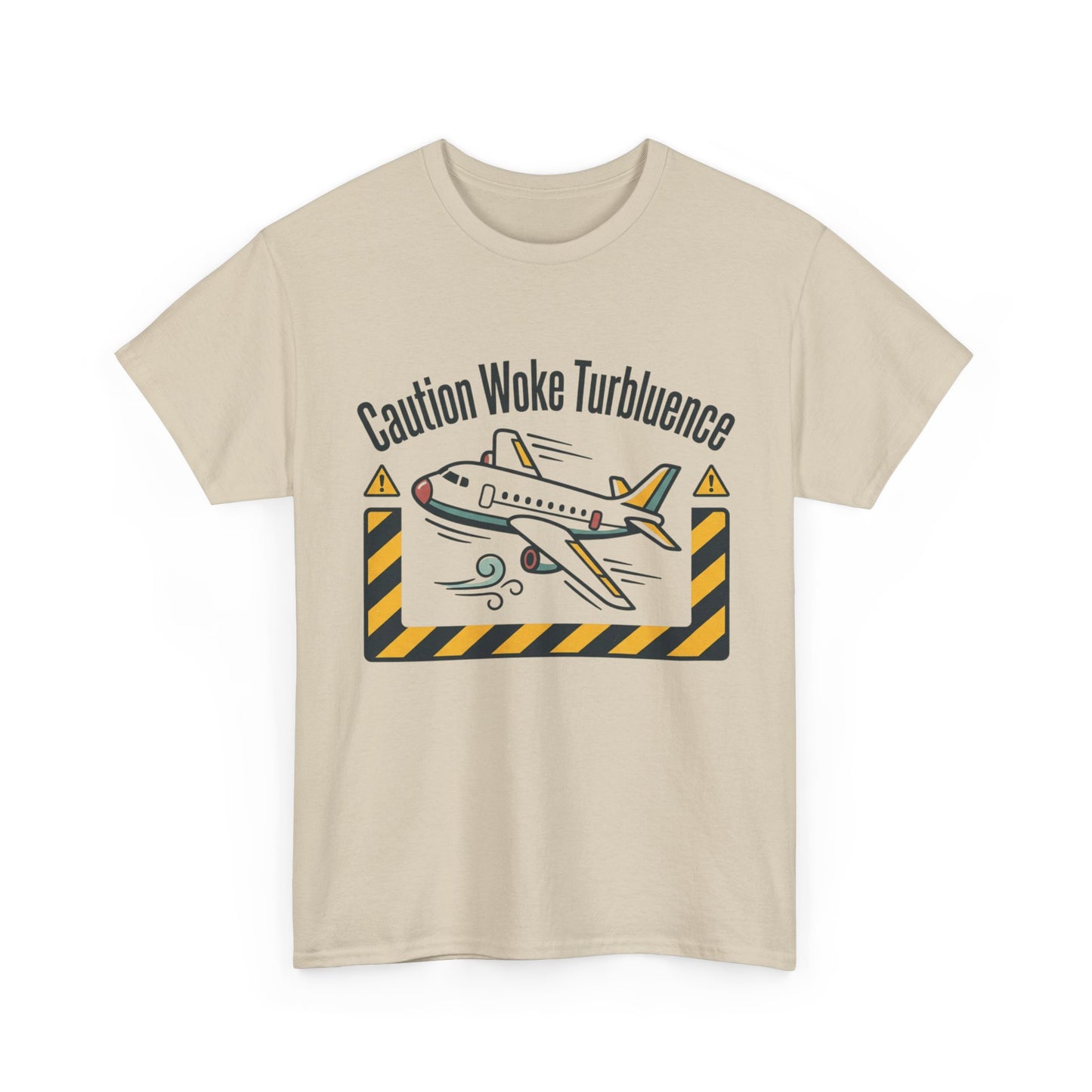 Caution Woke Turbulence Tee — Funny Travel Shirt for Aviation Fans