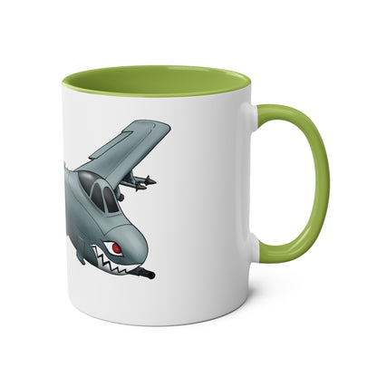 A10 Tankbuster Two-Tone Coffee Mugs, 11oz - Funky Aviation