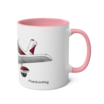 PA28 Team Low Wing Two-Tone Coffee Mugs, 11oz - Funky Aviation