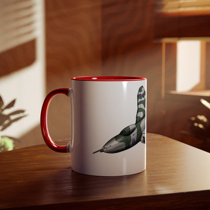 Vulcan Bomber Two-Tone Coffee Mugs, 11oz - Funky Aviation