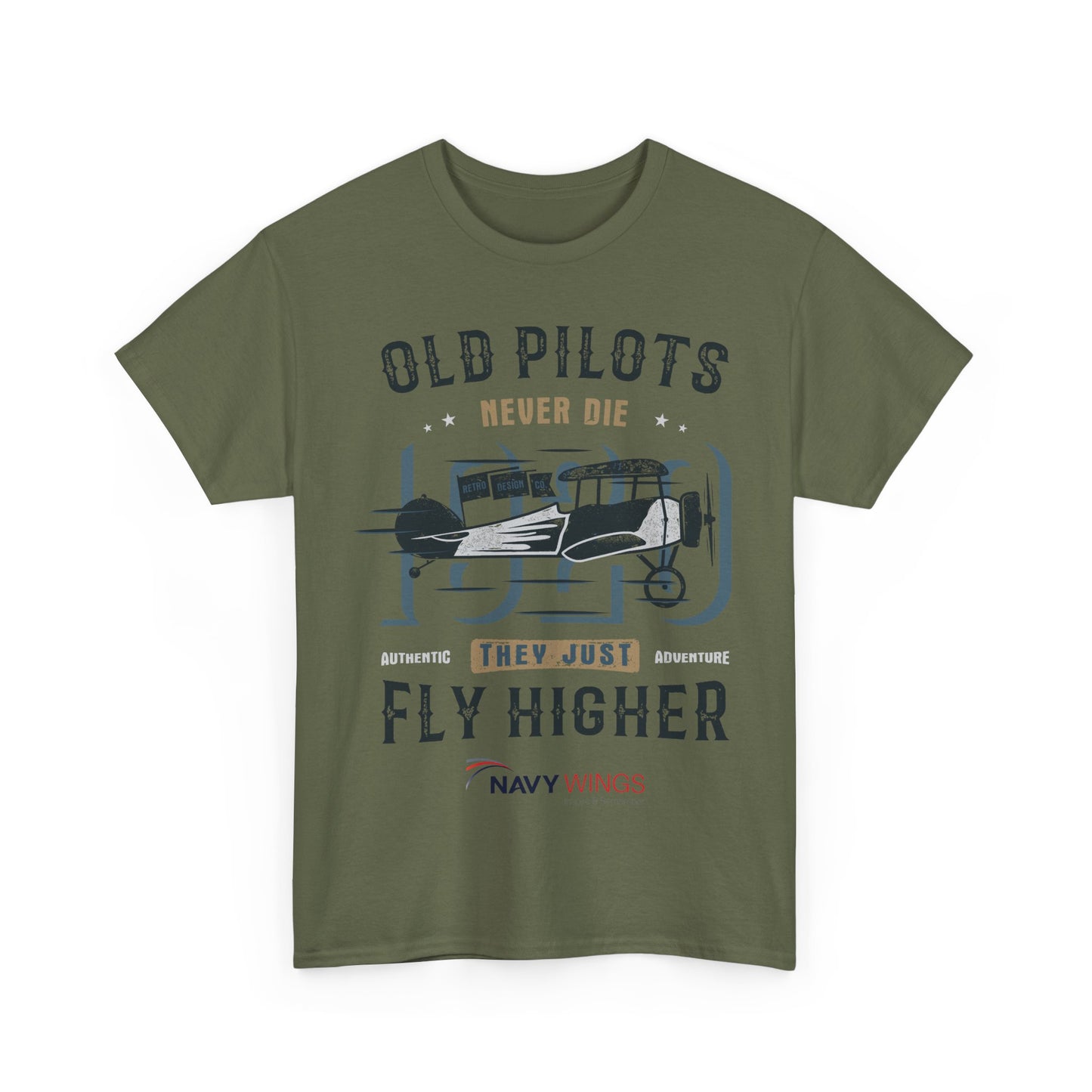 Aviation Pilot Tee - Old Pilots never Die they just Fly Higher