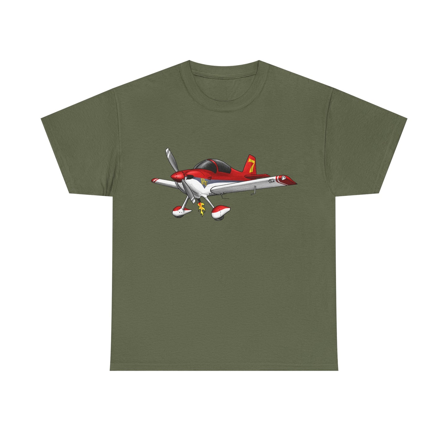 RV7 — Red Graphic Tee for Pilots