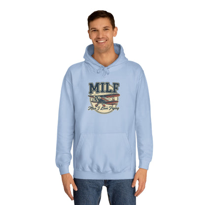 MILF Retro Flag Hoodie – Vintage Americana College Style