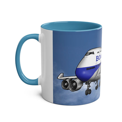 BOAC Boeing 747 Two-Tone Coffee Mugs, 11oz - Funky Aviation