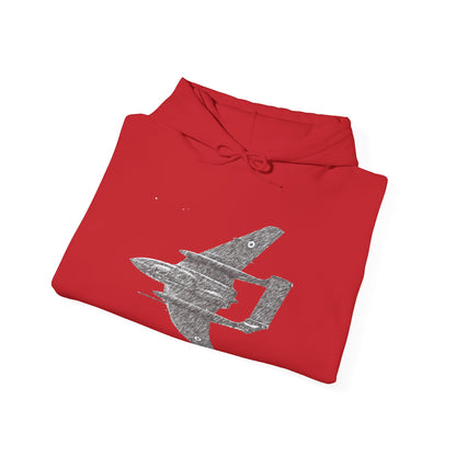 Sea Vixen Vintage Aircraft Graphic Hoodie
