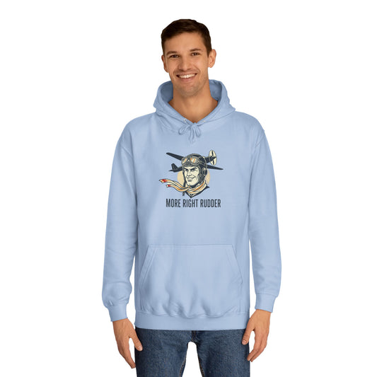More Right Rudder Hoodie — "I Only Look This Relaxed Because You Can't See My Feet" Vintage Pilot Graphic Hoodie