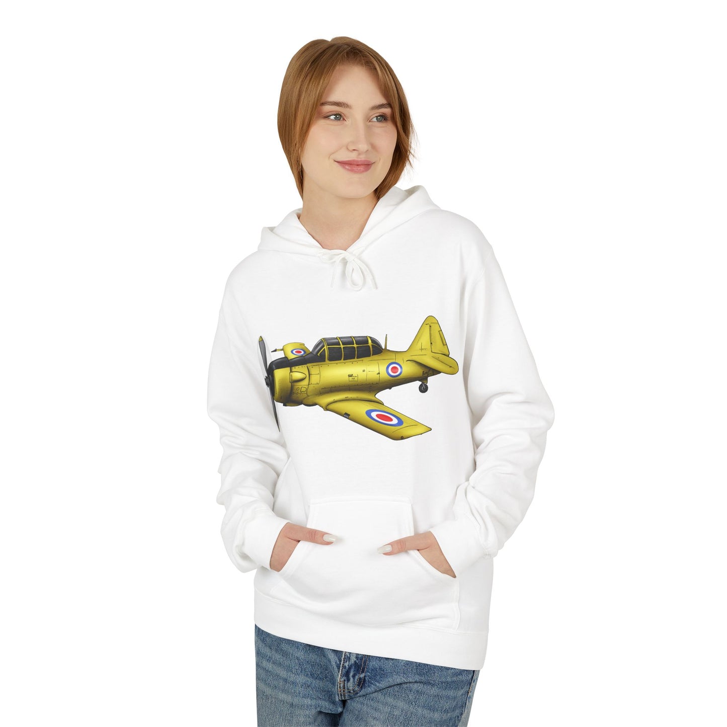 Hoodie - Harvard Aircraft Military Trainer Hand Drawn Design