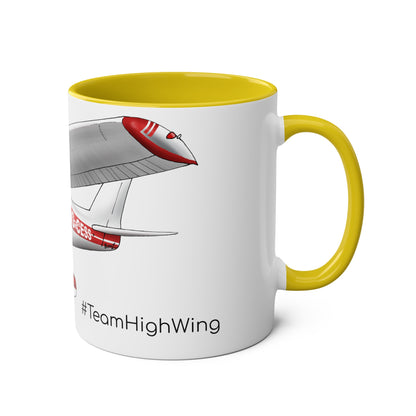 Cessna Team High Wing Two-Tone Coffee Mugs, 11oz - Funky Aviation