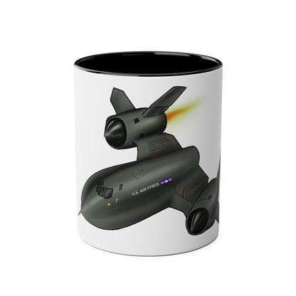 SR71 Blackbird USAF Two-Tone Coffee Mugs, 11oz - Funky Aviation