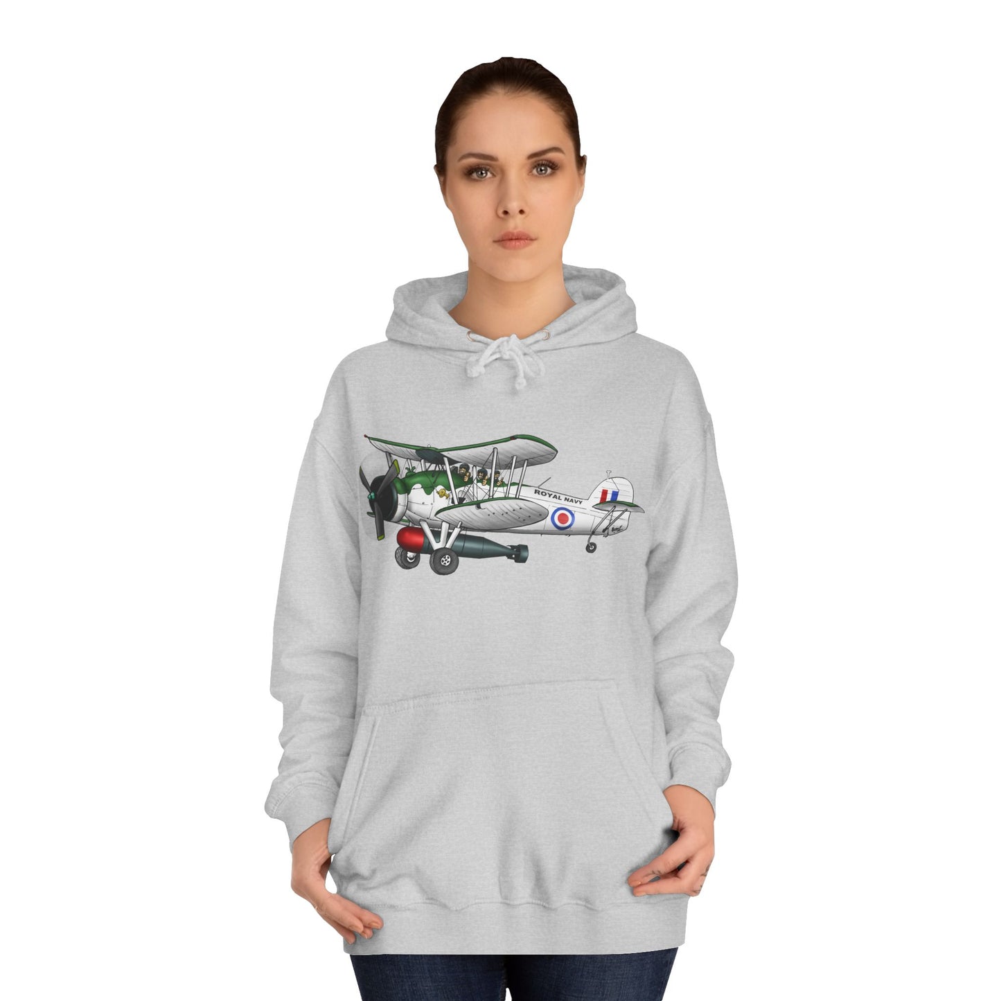 Navy Swordfish historic Aircraft Unisex College Hoodie - Funky Aviation